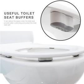 4PCS Toilet Seat Buffers Seat Bumpers Self-Adhesive Toilet Seat Stoppers Toilet Lid Seat Buffer Spacers for Bidet Attachment