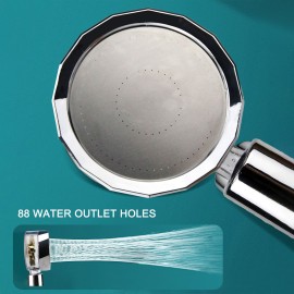 Propeller Pressurization Showerhead, Handheld High Pressure Shower Turbocharged Water Saving Small Barbarian Shower Left and Right 360° Rotatable