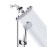 Rainfall Shower Head Combo 8 Inch Rain Showerhead and 3-Setting Handheld Showerhead Hose Bracket 3-Way Splitter Polished Chrome High Pressure Shower Head Combo
