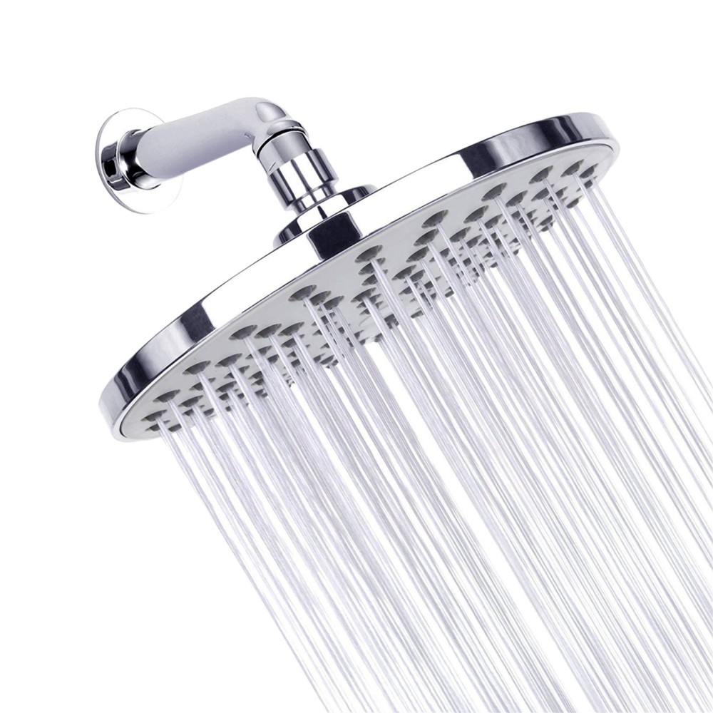 9 Inch Round Rain Showerhead G1/2 High Pressure Shower Head Bathroom Swivel Shower Head Ultra Thin Bath Rain Shower Head Replacement