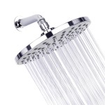 9 Inch Round Rain Showerhead G1/2 High Pressure Shower Head Bathroom Swivel Shower Head Ultra Thin Bath Rain Shower Head Replacement