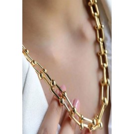 Golden Trendy Link Necklace