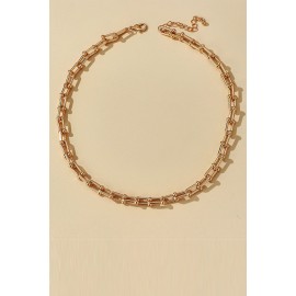 Golden Trendy Link Necklace