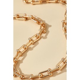 Golden Trendy Link Necklace