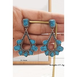 Blue Beads Water Drop Earrings