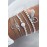 Hollow Out Heart Lotus Beading Tassel Bracelet Set