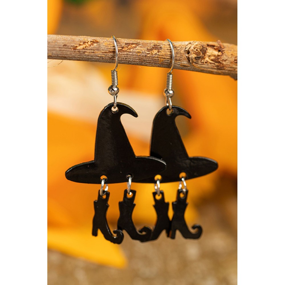 Halloween Witch Hat Alloy Earrings