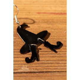Halloween Witch Hat Alloy Earrings