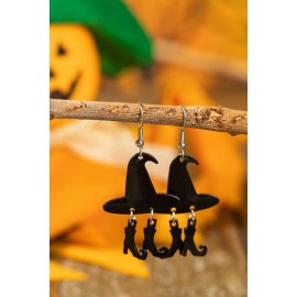 Halloween Witch Hat Alloy Earrings