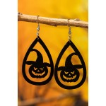 Halloween Pumpkin Witch Water Drop Hollow Earrings