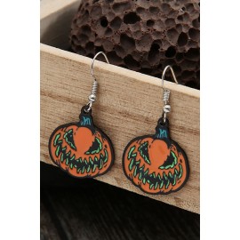 Halloween Pumpkin Face Costume Decor Earrings