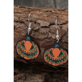 Halloween Pumpkin Face Costume Decor Earrings