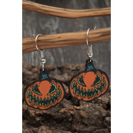 Halloween Pumpkin Face Costume Decor Earrings