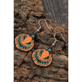 Halloween Pumpkin Face Costume Decor Earrings