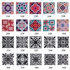 1PC Self Adhesive Retro Tile Stickers Waterproof PVC Removable Wall Stickers Decals for Kitchen Bathroom Home Tidy Protection
