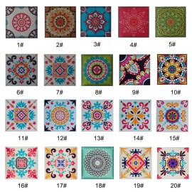 1PC Self Adhesive Retro Tile Stickers Waterproof PVC Removable Wall Stickers Decals for Kitchen Bathroom Home Tidy Protection
