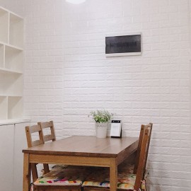 600x300mm PE Foam 3D Wall Stickers Brick Pattern Self Adhesive Anti-collision Water-resistant Moistureproof Wallpaper Home Decor Bedroom Living Room TV Wall Background Decoration