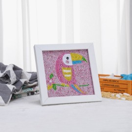 5D DIY Diamond Painting Woodpecker Special Shape Diamond Cute Animals Diamond Painting Kits for Kids Beginner