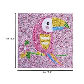 5D DIY Diamond Painting Woodpecker Special Shape Diamond Cute Animals Diamond Painting Kits for Kids Beginner