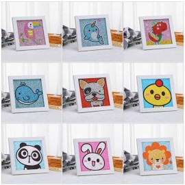5D DIY Diamond Painting Woodpecker Special Shape Diamond Cute Animals Diamond Painting Kits for Kids Beginner