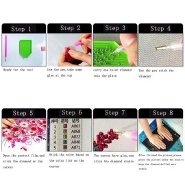 Round Diamond Rhinestones 5D DIY Diamond Painting for Home Wall Decor
