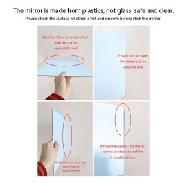Home Use Soft Acrylic Mirror Wall Decoration Waterproof Broken-Resistant High Definition Reflective Mirror