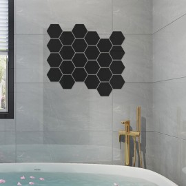 32PCS Hexagon Mirror Wall Stickers Removable Wall Decals Acrylic Decorative Mirror DIY Home Decorations for Bedroom Bathroom Living Room