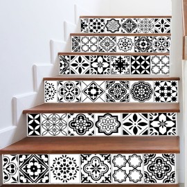 13PCS DIY Staircase Stickers Beautiful Scenery Pattern Self-Adhesive Stairway Decals Removable Staircase Steps Stickers for Home Staircase Decorations