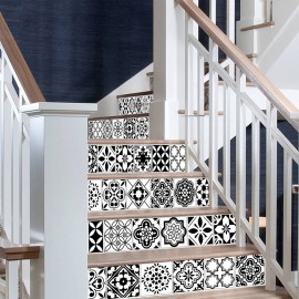 13PCS DIY Staircase Stickers Beautiful Scenery Pattern Self-Adhesive Stairway Decals Removable Staircase Steps Stickers for Home Staircase Decorations