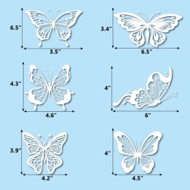 4 Sheets Anti-Collision Window Stickers DIY Butterfly Theme Window Clings Removable PVC Glass Stickers for Bird Strikes