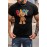 Black BACK Teddy Bear Print Short Sleeve Men's T-shirt