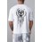 White Skull Abstract Print Short Sleeve Men's Oversized T-shirt