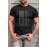 Black US Flag Printed Sheath Fit Short Sleeve Men's Graphic Tee