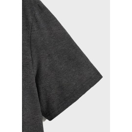 Gray Jesus Cross Three Nails Christian Vintage Men Tee