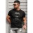 Black PAPA Letters Graphic Print Slim Fit Men's T Shirt