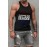 Black Men's LET'S GO BRANDON Letters Print Sleeveless Top