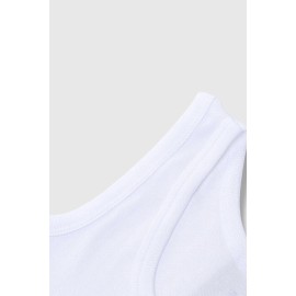 White Racing Vehicle O Neck Racerback Men's Tank Top