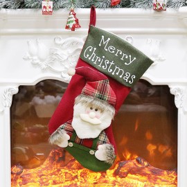 Christmas New Style Creative Christmas Socks Gift Bag Christmas Tree Pendant Christmas Decoration  For Christmas Party Decorating