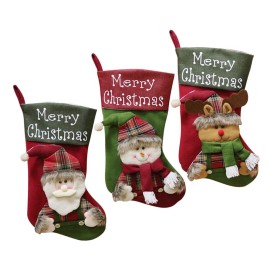 Christmas New Style Creative Christmas Socks Gift Bag Christmas Tree Pendant Christmas Decoration  For Christmas Party Decorating