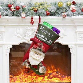 Christmas New Style Creative Christmas Socks Gift Bag Christmas Tree Pendant Christmas Decoration  For Christmas Party Decorating