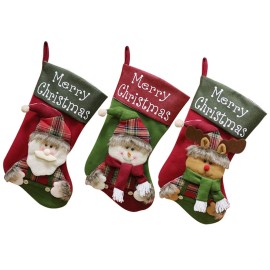 Christmas New Style Creative Christmas Socks Gift Bag Christmas Tree Pendant Christmas Decoration  For Christmas Party Decorating