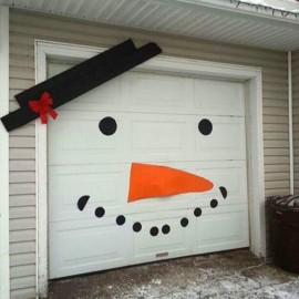 DIY Christmas Snowman Decoration 16 Piece Set Outdoor Garage Door Decoration