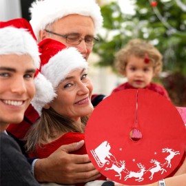 40 Inch Christmas Tree Skirt Reusable Xmas Tree Skirt for Christmas Decorations Happy Thanksgiving Day Wedding Holiday Festivals Gift