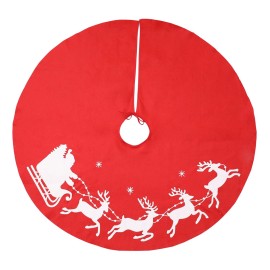 40 Inch Christmas Tree Skirt Reusable Xmas Tree Skirt for Christmas Decorations Happy Thanksgiving Day Wedding Holiday Festivals Gift