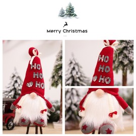 Forest Elder Ornament with Light Rudolph the Gnome Faceless Doll Ornament Christmas Decoration Holiday Decoration Home Ornament Red Hat