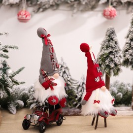 Forest Elder Ornament with Light Rudolph the Gnome Faceless Doll Ornament Christmas Decoration Holiday Decoration Home Ornament Red Hat