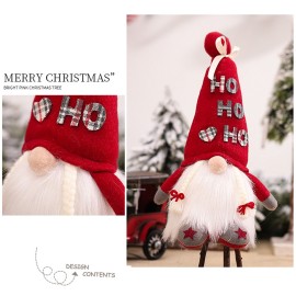 Forest Elder Ornament with Light Rudolph the Gnome Faceless Doll Ornament Christmas Decoration Holiday Decoration Home Ornament Red Hat