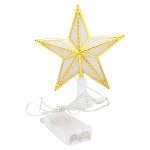 Christmas Tree Topper Ornaments for Xmas Christmas Tree Lighted Star Tree Topper USB & Battery Powered LED Treetop for Xmas Tree Party Decoration