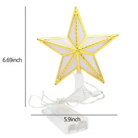 Christmas Tree Topper Ornaments for Xmas Christmas Tree Lighted Star Tree Topper USB & Battery Powered LED Treetop for Xmas Tree Party Decoration