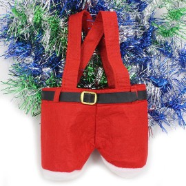 Cute Red Christmas Bag Hold Bottle Gift Candy Bag Christmas Party Decoration
